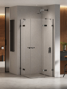 Kabina prysznicowa EVENTA BLACK CHROME 2D prostokątna 110x120x200 szkło czyste 8mm Active Shield 2.0