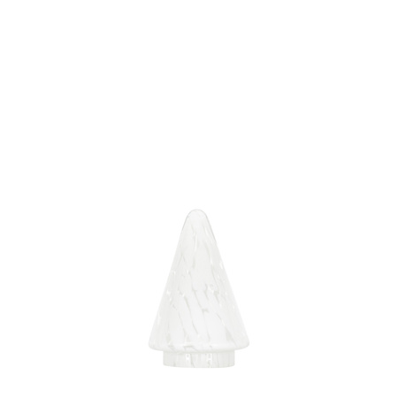 White Confetti Glass Tree Decoration 100x100x150mm