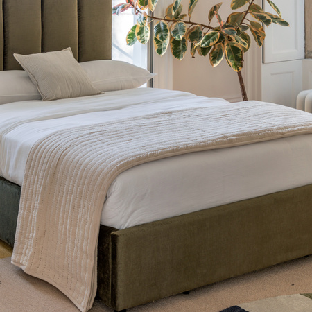Alcove Gauze Bedspread Taupe 2600x2400mm