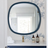 Padstow Mirror Navy 600x40x600mm