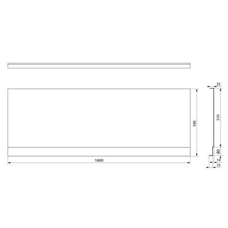 PLAIN NIKA obudowa do wnęki, 160x59cm