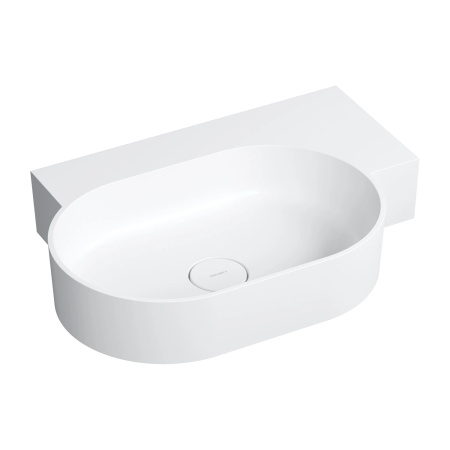 OVO M+ umywalka nablatowa/wisząca - prawa, 64 x 44 cm, biały mat