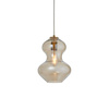 Kelda Shaped Pendant Satin Brass Champagne