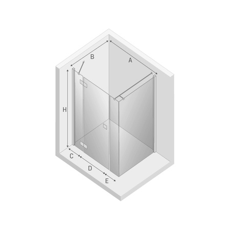 KABINA REFLEXA PROSTOKĄTNA L 130x100x200 CZYSTE 6mm ACTIVE SHIELD