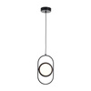 Lampa wisząca ELIPSE MINI, 32 cm - LED, czarna nowoczesna