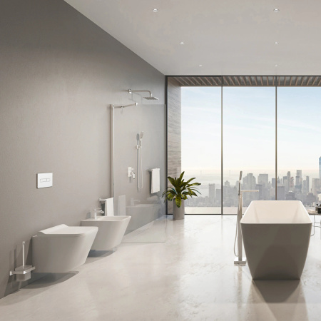 FONTANA miska toaletowa wisząca z deską wolnoopadającą, 49 x 35 cm, biały połysk