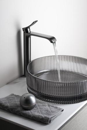 SUGA bateria umywalkowa, wysoka, gun metal