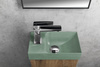 PICCOLINO umywalka betonowa, 30,8x17cm, bateria z lewej strony, zielony mat