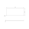 PREMIO blat kompaktowy HPL 122x1,2x48,5cm, czarny mat
