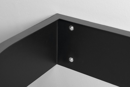 PULSE wspornik z wieszakiem na ręczniki, lewy, czarny mat