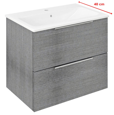 CIRASA szafka pod umywalkę 58x54x39cm, dąb srebrny