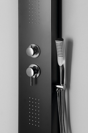 JACOB panel prysznicowy 200x1500mm, czarny mat