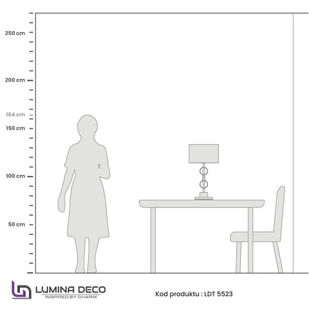 GLAMOUR LAMPA NOCNA CZARNO-MOSIĘŻNA AZZARIA