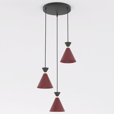 KLEVER 3PREM BURGUNDY BLACK