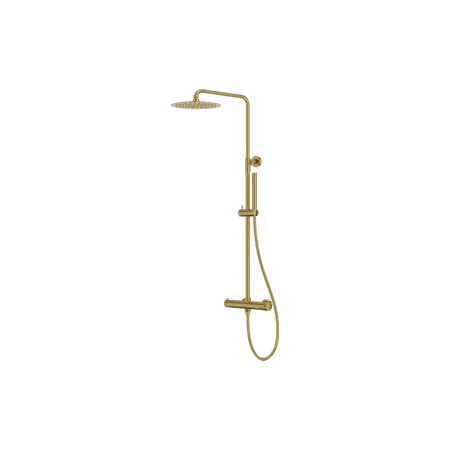Natynkowy zestaw prysznicowy z deszczownicą Orion Brushed Gold