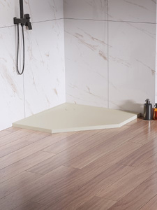 Brodzik NEX konglomeratowy pięciokątny 90x90x3,5 beż struktura