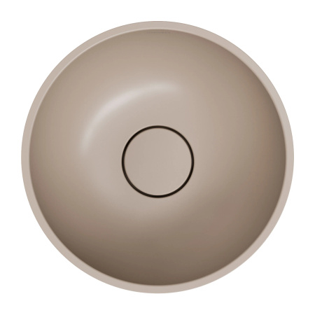 SHELL M+ umywalka nablatowa, Ø35 cm, dune beige mat