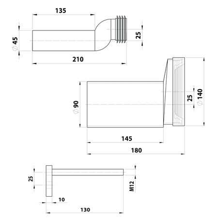 GEBERIT Zestaw odpływowy do WC podwieszanego, mimośrodowy