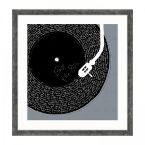 Obraz w ramie „Discover The Best Of The 80s” – czarny, 62 × 3 × 65 cm