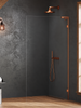 Kabina prysznicowa OXIA COPPER BRUSHED walk-in 50x200 szkło czyste 8mm Active Shield 2.0 - WSPORNIK KĄTOWY