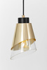LAMPA WISZĄCA NOWOCZESNA ZŁOTA FABRO W1