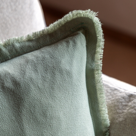 Linen Look Cushion Sage 2pk 450x450mm