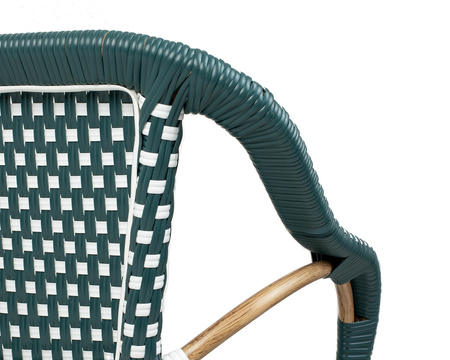 Krzesło ogrodowe CAFE MIRAMAR turkus /    morski rattan