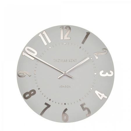 Mulberry Wall Clock Silver Cloud 12in