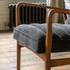 Datsun Armchair Charcoal Boucle 690x760x800mm