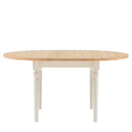 Eton Round Ext Dning Table White 1100/1500x750mm