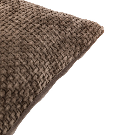 Basketweave Cushion Chocolate 2pk 450x450mm