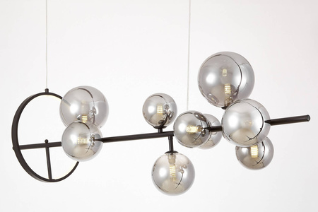 NOWOCZESNA LAMPA WISZĄCA CZARNO-DYMIONA MERIDO W9