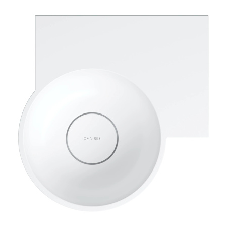 OVO M+ umywalka nablatowa/wisząca - prawa, 33 x 34 cm, biały mat