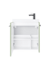 Szafka łazienkowa wisząca z umywalką 55 cm szałwia mat uchwyt gun metal NOOK 010-SU55-07+TR41366