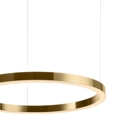 Lampa wisząca CIRCLE 100 cm - LED, ring mosiądz szczotkowany