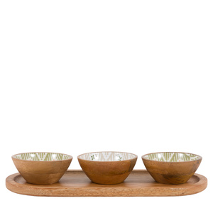 Anya Wooden Nibble Bowls Set of 3
