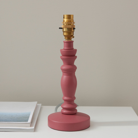 Bibury Table Lamp Base Satin Pink Clay Paint