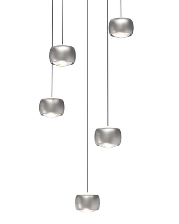 5039-503 Lampa wisząca piątka okrągła QUIBERON nikiel szampński