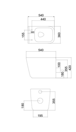 Vitruvit Glamour stojąca miska WC rimless  w wybranym kolorze