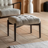 Humber Footstool Cream Faux Sheepskin