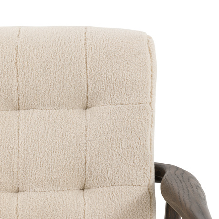 Humber Armchair Cream Faux Sheepskin 690x760x800mm