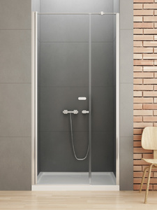 Drzwi wnękowe NEW SOLEO 1D U 160x195 szkło czyste 6mm Active Shield 2.0 - wsp. równoległy