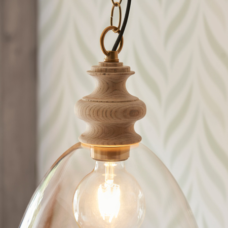 Cotswold 1 Pendant Light Natural Ash