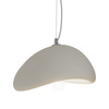Lampa wisząca STONE 30 cm - biała lampa w stylu japandi