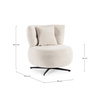 Fotel BIZZOTTO GONNIE obrotowy – ecru
