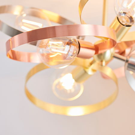Hoop 6 Ceiling Light Brushed Brass