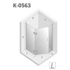 KABINA NEW AZURA ASYMETRYCZNA L 100x80x195 CZYSTE 6mm ACTIVE SHIELD