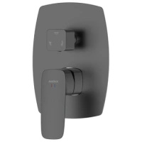 Bateria prysznicowo wannowa podtynkowa trzyfunkcyjna, gun metal