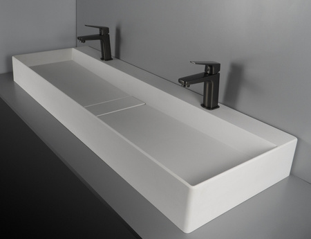 Umywalka granitowa nablatowa - z maskownicą