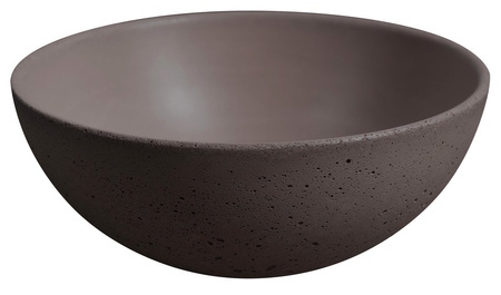 MINOR umywalka betonowa nablatowa, średnica 26cm, ciemnobrązowy mat